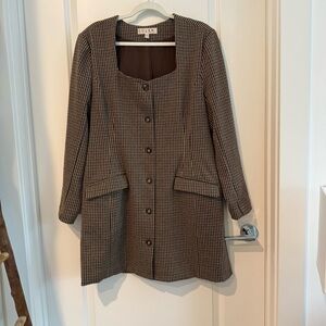 Anthro Brown Houndstooth Women's Dress